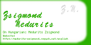 zsigmond medurits business card